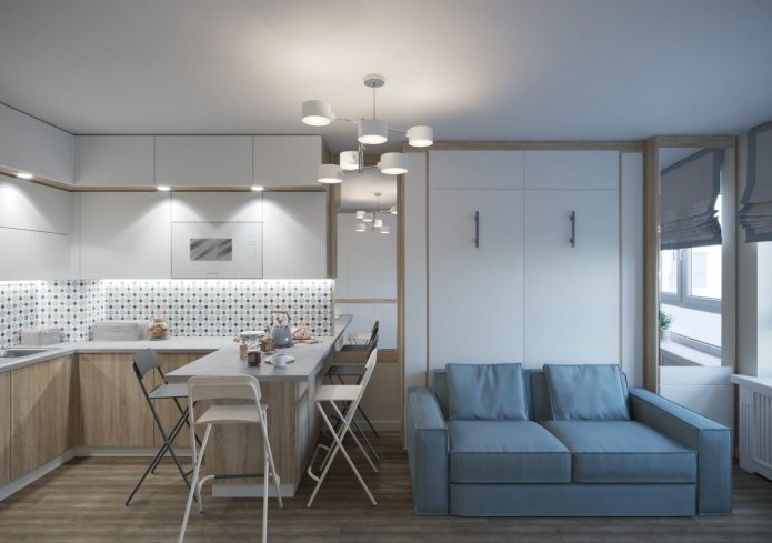 Suddivisione in zone con cucina a U