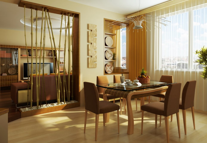 design degli interni della cucina-soggiorno