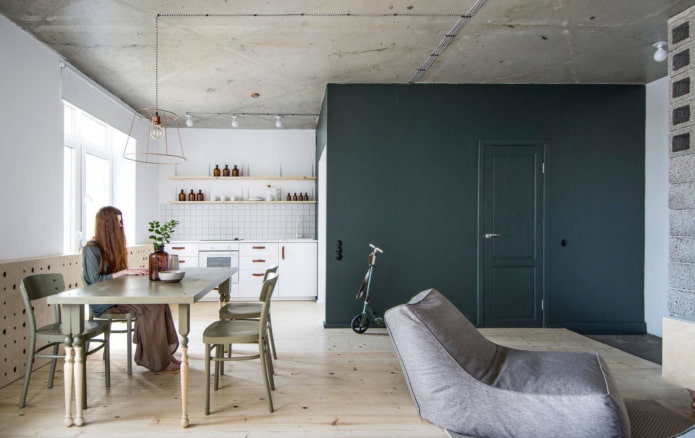 soffitto in cemento all'interno