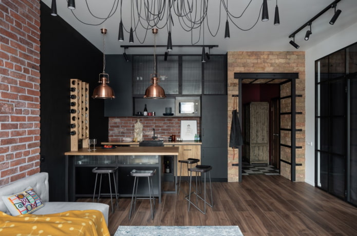 spazioso monolocale in stile loft