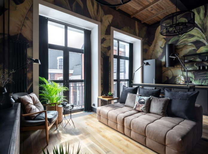carta da parati in stile loft