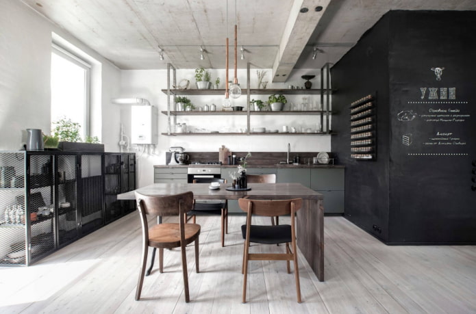 mobili da cucina in stile loft