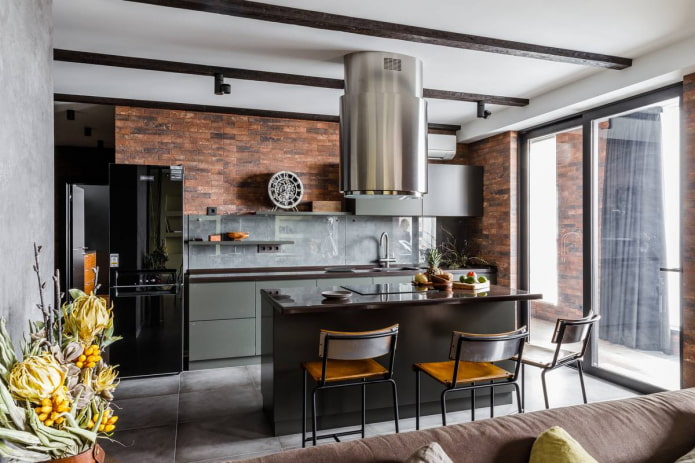 uscita dalla cucina in una casa privata