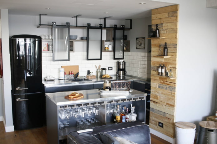 mobili da cucina in stile loft