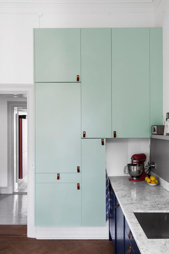 maniglie in pelle per la cucina