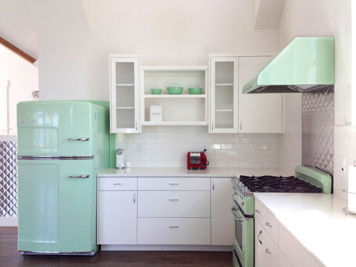elettrodomestici da cucina color menta