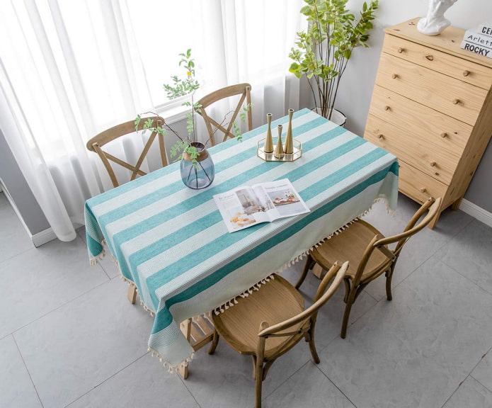 tovaglia color menta alla moda