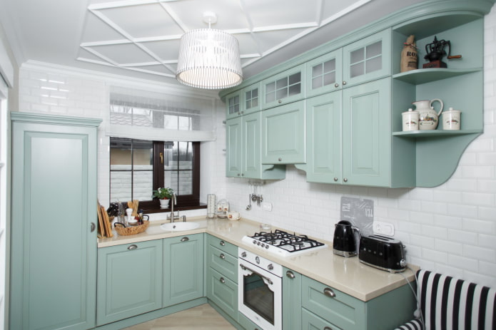 cucina menta a 3 livelli