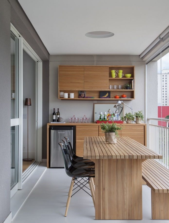 trasferimento completo della cucina sulla loggia