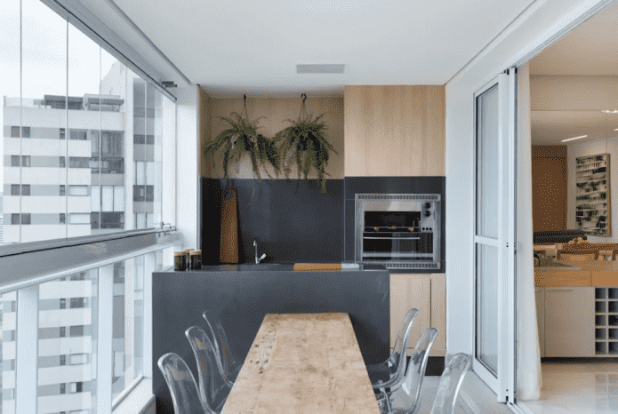 progettazione della cucina sulla loggia