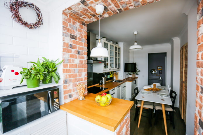 progettazione della cucina sulla loggia
