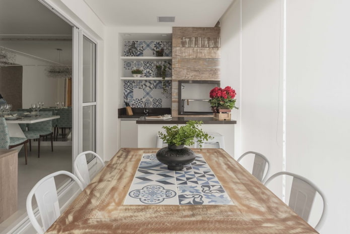 progetto di cucina sulla loggia