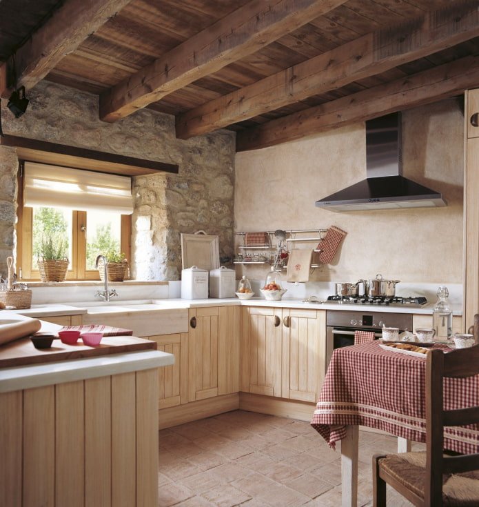 soffitto con travi