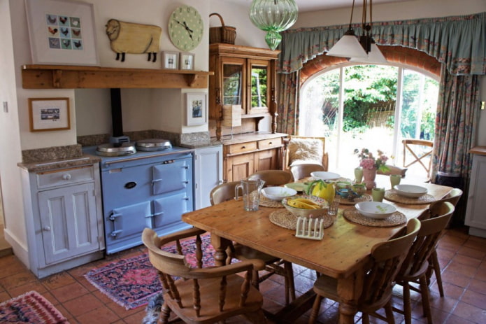 cucina rustica con fornello