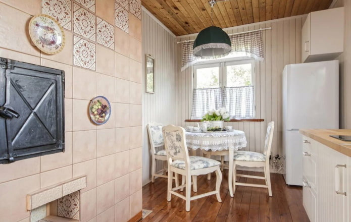 cucina country con stufa