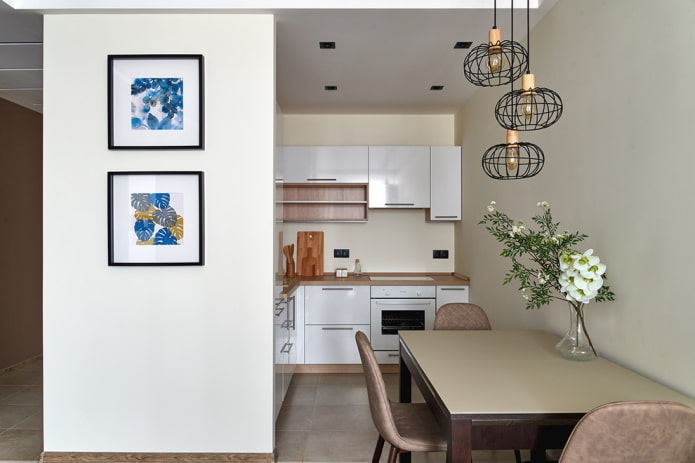 piccola cucina in una nicchia all'interno