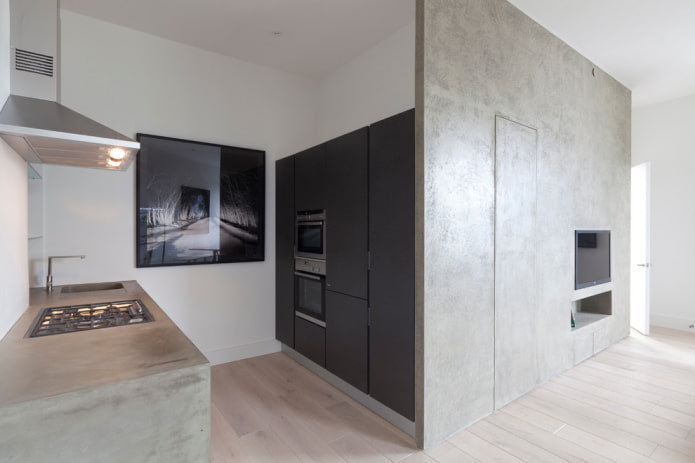 cucina in una nicchia senza finestra all'interno