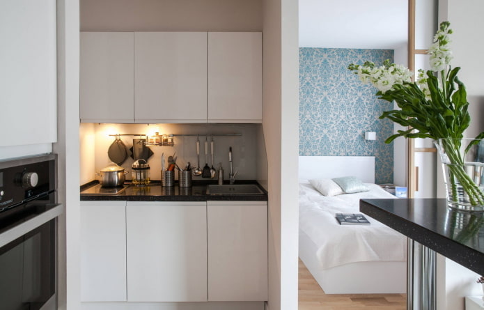cucina in una nicchia all'interno