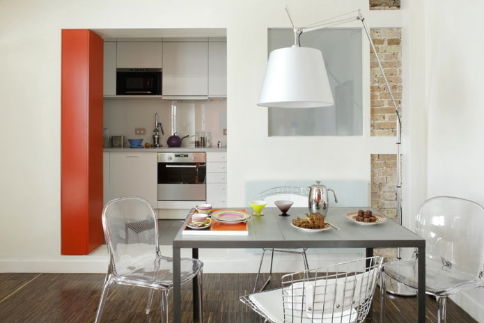 cucina in una nicchia all'interno