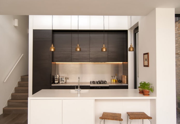cucina in una nicchia all'interno