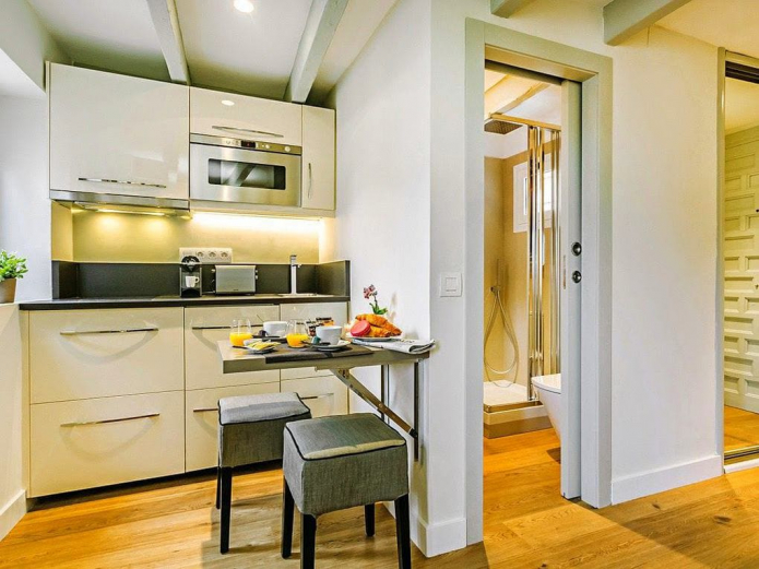 cucina in una nicchia all'interno