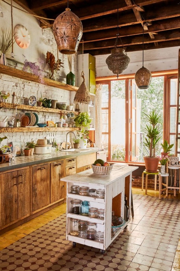 cucina in stile rustico