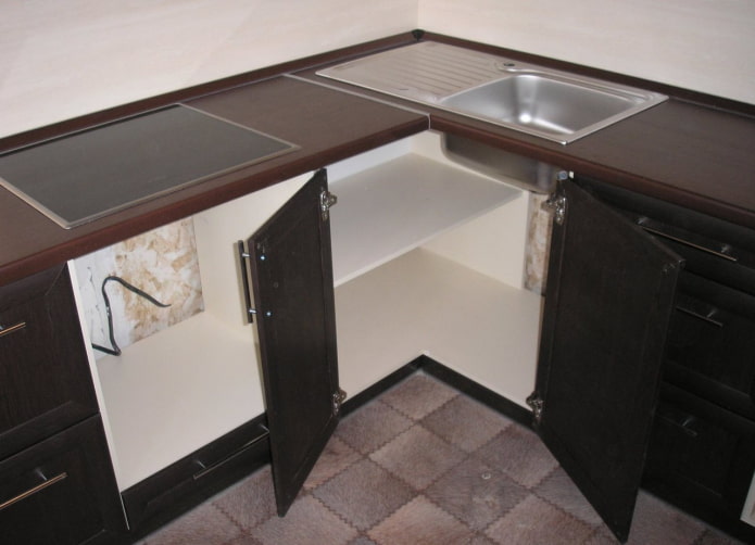 mobiletto angolare da cucina