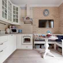 Set da cucina con facciate in vetro-1