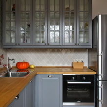 Set da cucina con facciate in vetro-2