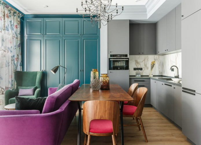 set da cucina angolare all'interno