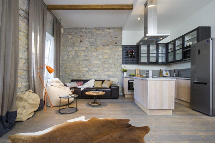 interni di studi cucina con isola
