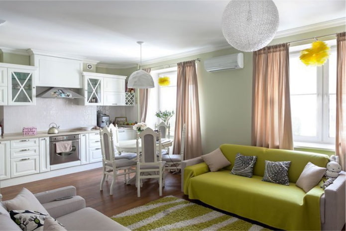 design degli interni di una cucina-studio