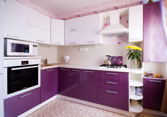facciate della cucina viola