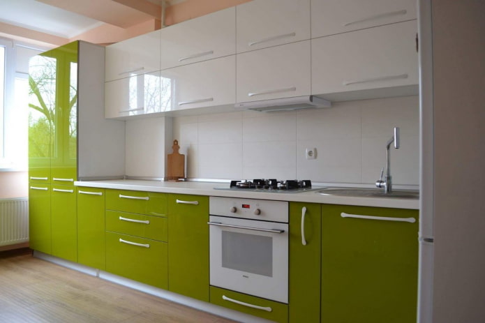cucina verde brillante