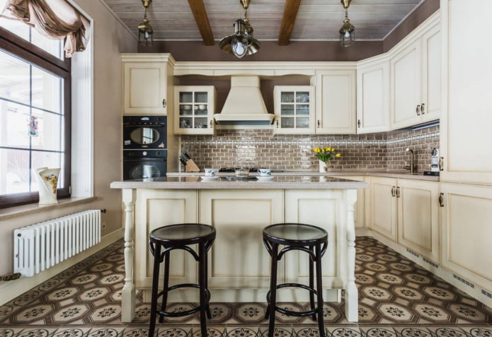 Schema cromatico della cucina in stile britannico