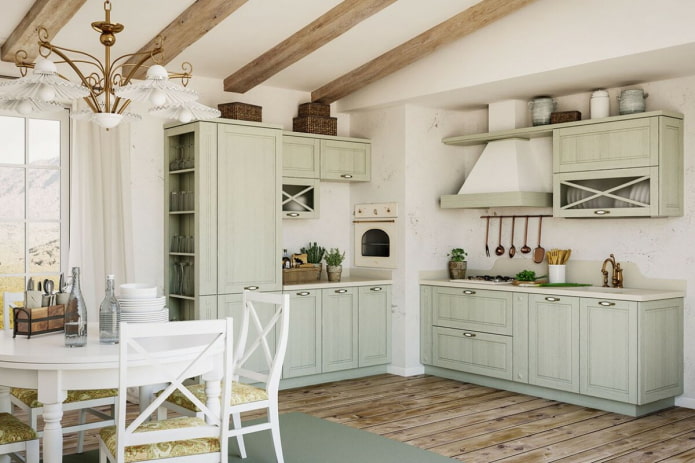 Cucina angolare in stile provenzale