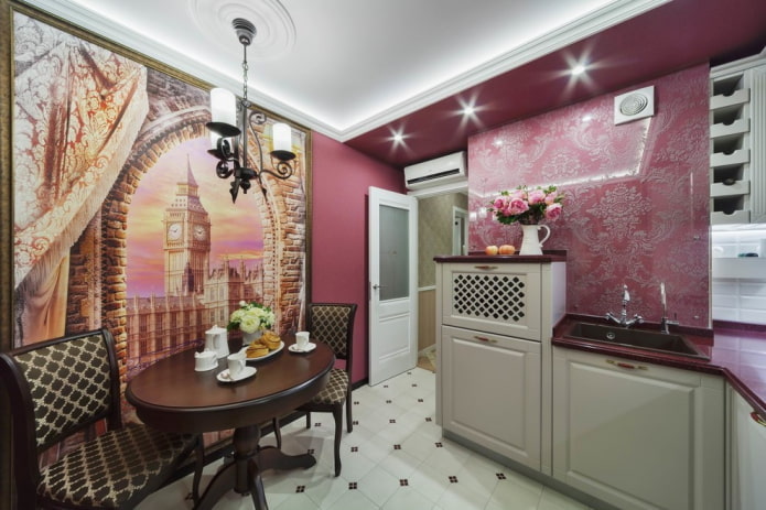 rivestimento murale all'interno di una cucina classica
