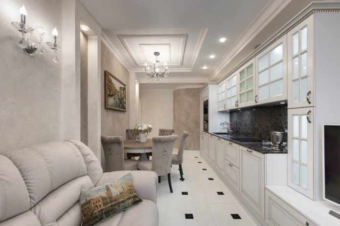 illuminazione all'interno di una cucina classica