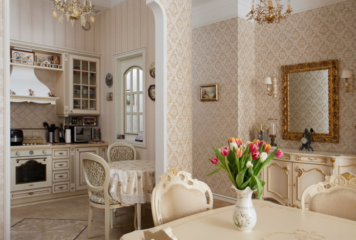 decorazione per gli interni di una cucina classica