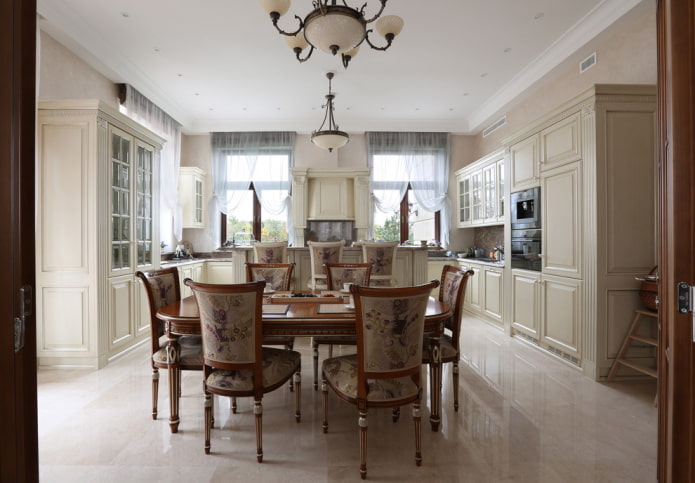 cucina classica all'interno della casa