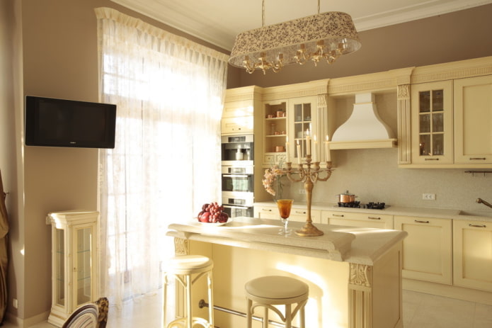decorazione per gli interni di una cucina classica
