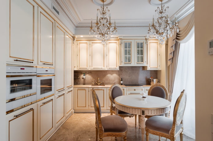 progetto di una piccola cucina classica