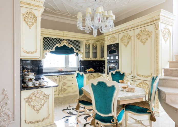 progetto di una piccola cucina classica