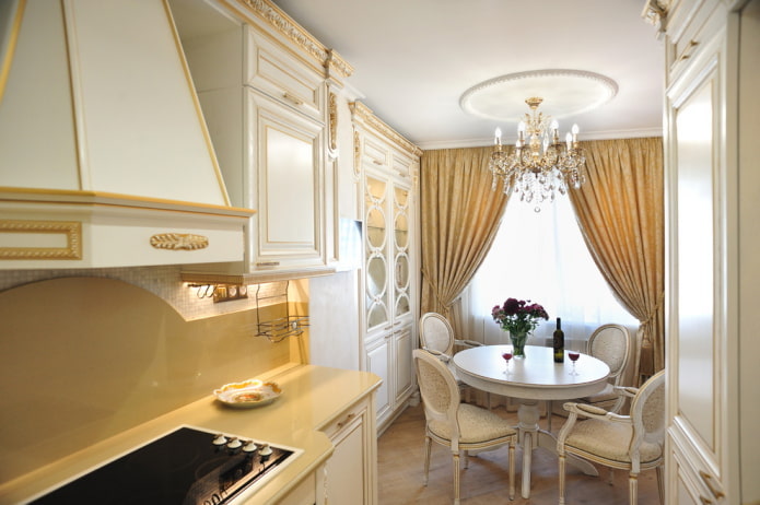 progetto di una piccola cucina classica
