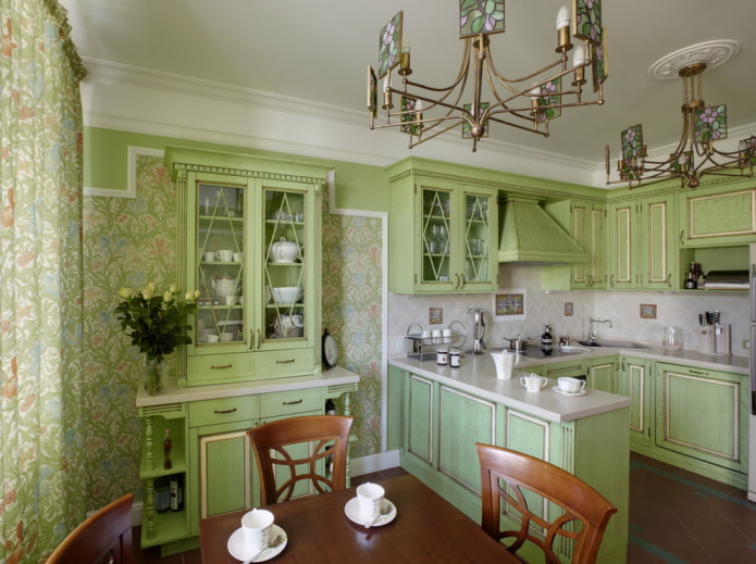 combinazione di colori di una cucina classica