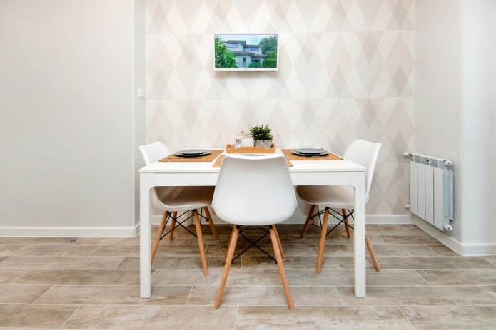 Sedie bianche Eames Wood