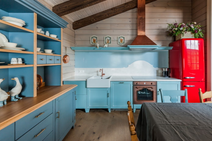 mobili per l'arredamento della cucina in stile rustico country