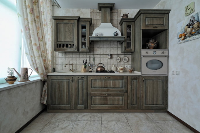 decorazione della cucina in stile rustico country
