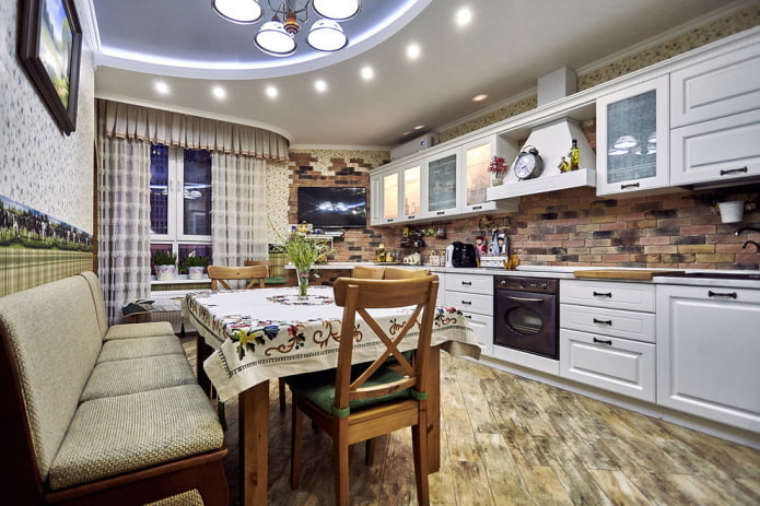 decorazione della cucina in stile rustico country