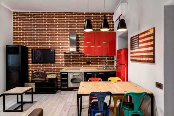 dipingere la bandiera americana in cucina